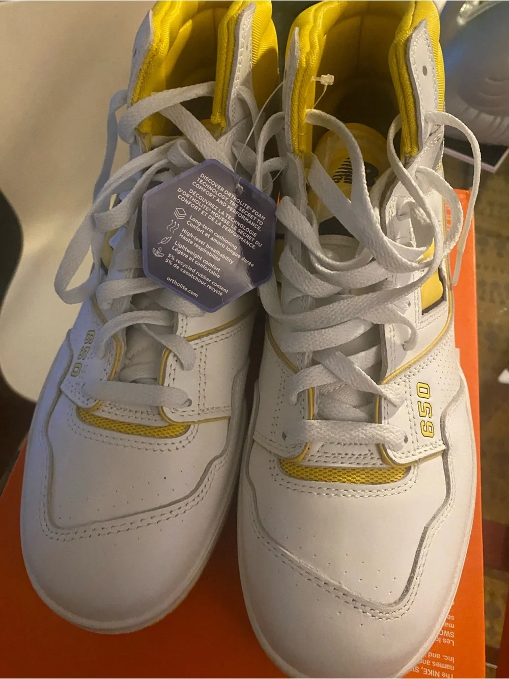 New Balance 650R White Honeycomb Basketball Shoes BB650RCG - Men's Size 11